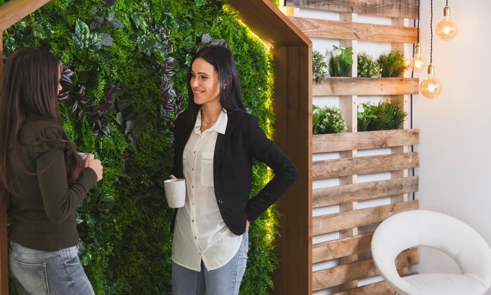 Como planejar um jardim vertical para ambiente interno com grama sintética